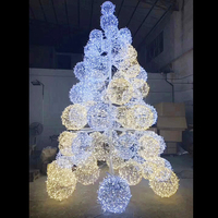 Riesige IP65 LED Weihnachtskugel-Baumbeleuchtung PVC-Rahmen Weiße Emission Kommerzielle Außenbeleuchtung Dekorationen Halloween USA