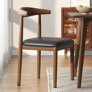 <span class=keywords><strong>Chaise</strong></span> de salle à manger de style <span class=keywords><strong>scandinave</strong></span> avec revêtement en cuir résistant à l'eau et structure en bois massif, idéale pour les hôtels, les bureaux et de qualité durable - Product Image 2