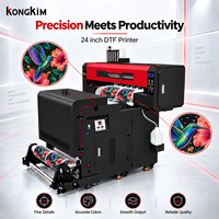 Imprimante DTF à double tête KONGKIM 24 pouces I3200, imprimante à transfert thermique à haute vitesse avec secoueur de poudre automatique
