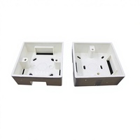Boîtier de jonction carré en PVC Zhibang de type 86 (installation encastrée) pour câblage de circuits intérieurs, haute résistance au feu
