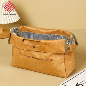 Bolsa de Almuerzo de Papel Tyvek Baoren, Aislada, Perforada, con Cierre, Logotipo Personalizado, Ecológica, para 2 Personas, para Viajes y Picnic, Lavable - Product Image 1