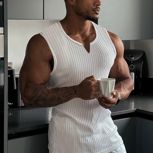 Débardeur <span class=keywords><strong>de</strong></span> <span class=keywords><strong>musculation</strong></span> pour hommes, sans manches, respirant, pour l'été, course à pied, entraînement, basique, pas cher, pour la plage - Product Image 1