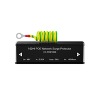 Supresor de Sobretensiones RJ45 PoE (DC12-57V) Confiable de 100Mbps para Cámaras de Seguridad y Switches