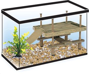 Reptology <span class=keywords><strong>Plateforme</strong></span> Moderne de Bain de Soleil pour Tortues Aquatiques |   Réservoir rectangulaire flottant en plastique pour usage intérieur |   Décoratif Toutes Saisons - Product Image 5