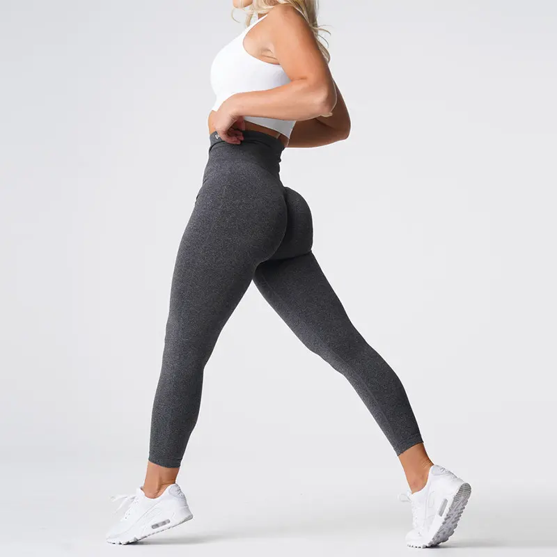Collant senza cuciture con Logo personalizzato di alta qualità Scrunch Butt Workout Gym Fesses Fitness Yoga Leggings donna
