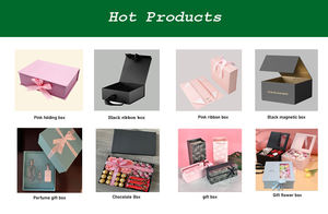 Boîte-cadeau pliante de luxe classique noire grande boîte de panier de cadeau de présentation magnétique pour l'emballage - Product Image 6