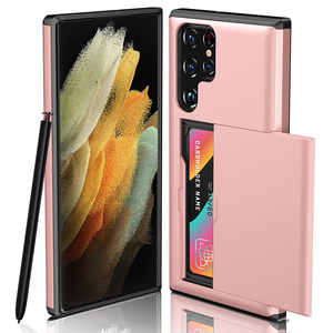 เคสโทรศัพท์มือถือ <span class=keywords><strong>Samsung</strong></span> Galaxy S23 Ultra แบบสองชั้น ป้องกันอย่างดี พร้อมช่องใส่บัตรแบบซ่อน ดีไซน์บางเฉียบ - Product Image 2