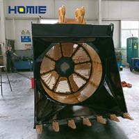 Godet de criblage rotatif hydraulique pour excavatrice, idéal pour le criblage du gravier, du sol et de la terre