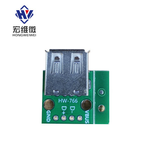 Adaptador Hongwei USB 2.0 Hembra a DIP de 4 Pines, Tipo A, con Terminales de Soldadura - Product Image 3