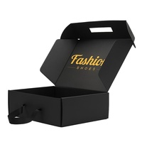 Boîte en carton de luxe avec poignée en ruban imprimé avec LOGO personnalisé nouveau design emballage cadeau d'expédition vêtements chaussures