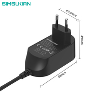 Adaptateur secteur 12V 3A DC avec prise UPS, matériau PC