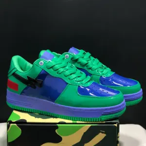 Sneakers de luxe unisexes BAPEES, lacets, antidérapantes, légères, respirantes, toutes saisons, chaussures de marche au design tendance - Product Image 4