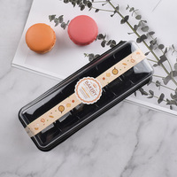 Boîte en Pet/pp Recyclable de luxe pour Macaron, boîte d'emballage transparente pliante en plastique Transparent boîte à macarons en plastique Transparent