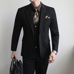 <span class=keywords><strong>Traje</strong></span> Casual de Hombre de Tres Piezas, Estilo Británico Personalizado, Corte Entallado, Resistente al Desgaste, para Negocios o Bodas - Product Image 2