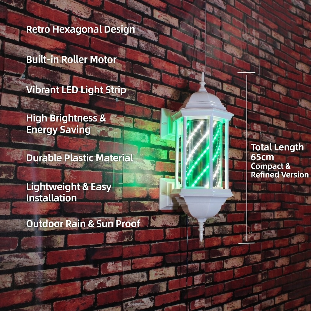 LED verte et blanche de 65 cm
