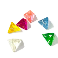 Dés de jeu polyédriques colorés à 4 faces personnalisés dés D4 en plastique