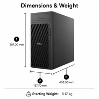 PC de Escritorio Original Dell Pro Max Tower T2 FCT2250 AI con Intel Core Ultra 7 265K, RAM DDR5, SSD NVMe, Estación de Trabajo para Diseño Gráfico