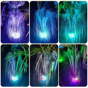 Pompe solaire pour fontaine avec 7 lumières LED colorées, pompe flottante pour jardin, fontaine solaire pour bain d'oiseaux, étanche IP67 - Product Image 2