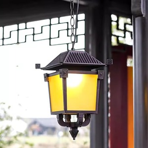Nouvelle lampe murale suspendue vintage en aluminium de style chinois, étanche, ultra-lumineuse, blanc chaud, pour entrée de villa, balcon, portail - Product Image 2