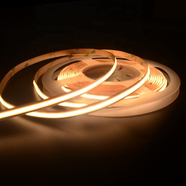 Flex Cob Led Strip Light Free Cut 12v 24v CRI90 COB No Dots Led Light Strip Cob Tape White Light 4000k 528chips/m