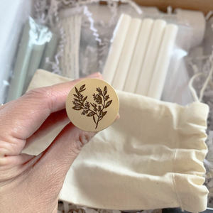 Özel balmumu mühür buket flora logo sızdırmazlık balmumu damga kişiselleştirilmiş - Product Image 5