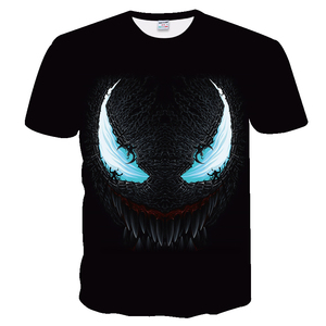 T-shirt décontracté pour homme et femme <span class=keywords><strong>Venom</strong></span> <span class=keywords><strong>Marvel</strong></span> 2019, imprimé en 3D, durable, respirant, manches courtes, polyester/coton, transfert thermique - Product Image 3