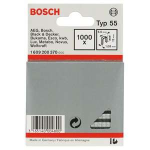 BOSCH - 1609200370 agrafe à couronne étroite, type 55 - EAN 3165140004800 BRADS, ÉPINGLES ET CLOUS AGRAFES EN MÉTAL - Product Image 2
