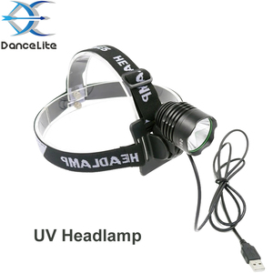 Lampe frontale UV puissante OEM <span class=keywords><strong>5050</strong></span> 10W Ultraviolet 395nm USB Lampe frontale LED à ondes longues pour les tests - Product Image 1