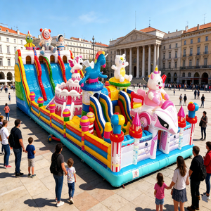 <span class=keywords><strong>Vente</strong></span> Flash : Château Gonflable Combiné pour Enfants, Aire <span class=keywords><strong>de</strong></span> Jeu Commerciale Directe Usine pour Parc d'Attractions - Product Image 1