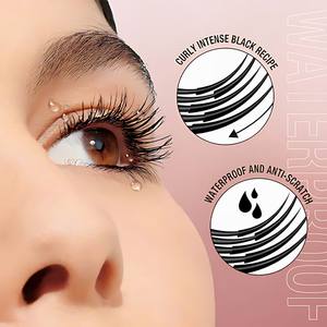 Mascara vegan noir personnalisé, mascara longue tenue, séchage rapide, 3 en <span class=keywords><strong>1</strong></span>, recourbant, allongeant, waterproof - Product Image 3