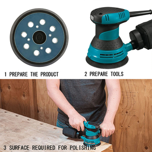 5 Inch 125 Mm 8-Holes Back-Up Schuurkussen <span class=keywords><strong>3</strong></span>/4 Nagels Haak En Lus Schuurmachine Back-Pad Voor Elektrische Grinder Orbitale Schuurmachine - Product Image 5