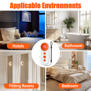 Seyahat için taşınabilir 130dB güvenlik alarmı SOS acil Alarm kapı titreşim sensörü ve otel güvenliği ile gizli kamera dedektörü - Product Image 2