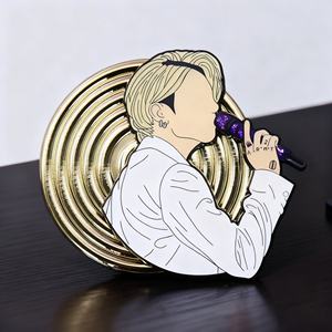 Badges Métalliques de Luxe, Badges Anime en Métal, Épingles Souvenirs en Émail Dur, Épingles en Émail pour Amateurs de Musique - Product Image 2