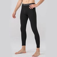 Leggings de sport en polyester pour hommes Pantalon de basket-ball de compression Base athlétique solide pour le sport Leggings de yoga et de fitness