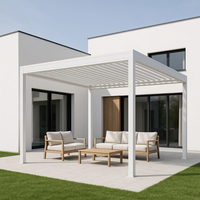 Gazebo moderne à toit rigide en aluminium 6063-T5, résistant aux UV, à la neige, à l'eau, écologique, coupe-vent, pour balcon