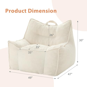 Sillón Puff de Terciopelo Teddy de Diseño Europeo Moderno, Individual y Doble, con Relleno de Esponja, Sofá Relajante - Product Image 2
