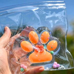 Wholesale Cat Paw 12X12CM Kawaii Animal Paw Factory Customize Silicone Taba Squishy Taba TPR Mochi Squishy Novelty <b>Gift</b> - Product Image 5