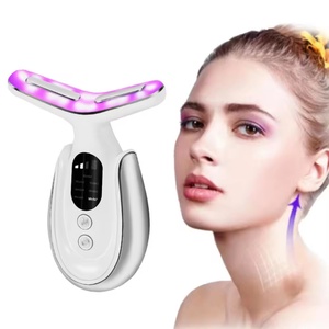 เครื่องนวดหน้าและลำคอไมโครเคอร์เรนท์แบบใหม่ 7 สี ลดริ้วรอยบริเวณลำคอ นวดหน้าและยกกระชับผิวหน้า - Product Image 1