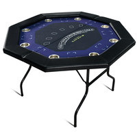 Table de poker octogonale pliable Texas Hold'em, très vendue à l'international, pour les jeux de cartes et de société