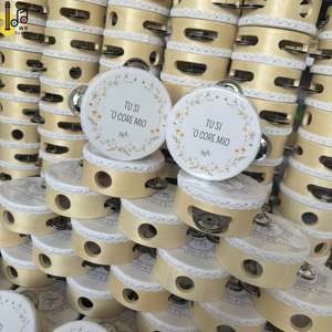 Mini Tamburello da 4 Pollici Strumento Musicale a Percussione per Feste in Chiesa e Matrimoni, Giocattolo Personalizzato da Suonare a Mano - Product Image 4