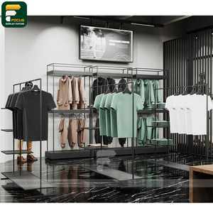 ชั้นวางเสื้อผ้าสำหรับร้านค้าหรูหรา ชั้นวางเสื้อผ้าสำหรับร้านค้าปลีก ดีไซน์อุปกรณ์จัดแสดงเสื้อผ้า - Product Image 6