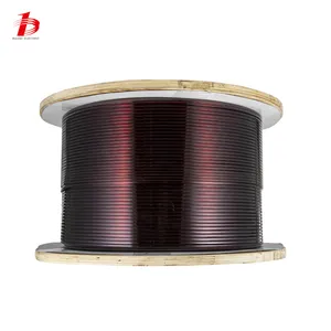 Koil Magnet kelas 220 0.4x4mm EI/AIW 220 Grade 1.8mm * 0.45mm kawat lilitan datar tembaga lapis persegi panjang untuk koil Stator Motor