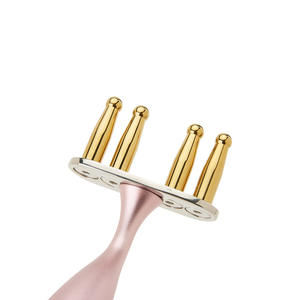 Acupresión magnética, masajeador de punto meridiano, herramienta de titanio rosa, drenaje de ácido linfático, pluma de masaje GUASHA, tenedor, dispositivo de belleza - Product Image 5