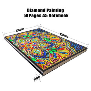 Couverture colorée Diamant Peinture 50 Pages A5 <span class=keywords><strong>perles</strong></span> percées blanc Carnet cadeau créatif - Product Image 3