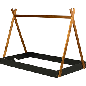 Cadre de lit moderne pour enfants et adultes-Lit plateforme en bois massif pour petits espaces et montage facile pour la chambre à coucher - Product Image 5