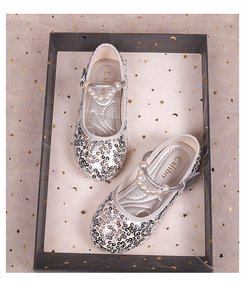 Sequined Girls' Single <b>Shoes</b> Princess <b>Shoes</b> Girls' Crystal Performance Shiny <b>Soft</b> Dance <b>Shoes</b> - Product Image 4