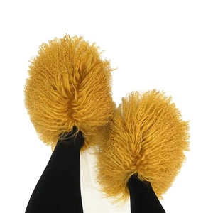 Nuove <span class=keywords><strong>Ciabatte</strong></span> di Design in Pelliccia di Pecora a <span class=keywords><strong>Pelo</strong></span> Lungo, Pantofole in Pelliccia Mongola alla <span class=keywords><strong>Moda</strong></span> - Product Image 1