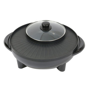 Parrilla Eléctrica Multifuncional de Estilo Coreano con Doble Control de Temperatura, Cuerpo de Metal, Sin Humo, para Uso Doméstico - Product Image 1