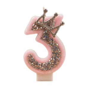 Bougies Chiffres Couronne Rose Argentée 0-9 – Bougies Créatives Premium pour Gâteau d'Anniversaire – Fournitures de Décoration de Fête Personnalisées - Product Image 6