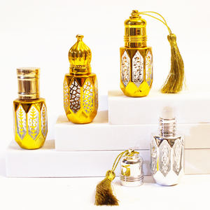 Mini <span class=keywords><strong>Bouteille</strong></span> 6ml Recyclable Vide en Verre Cristal pour Attar, Parfum Oud Arabe, Huiles Essentielles avec Applicateur à Bille - Product Image 6